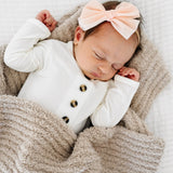 Chenille Small Blanket - Oatmeal