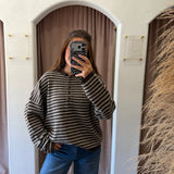 Half Piper Cardigan - Dark Brown
