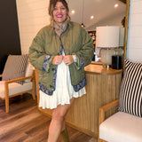 Bandana Babe Quilted Liner Jacket - Olive