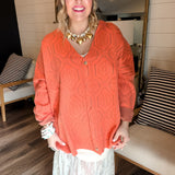 Frankie Boyfriend Cardigan - Red