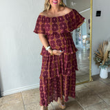 Malone Dress - Magenta Geo Dress
