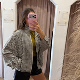 Throw On Game Day Checkered Jacket - Black