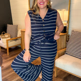 Bayside Stripe Pants - Blue