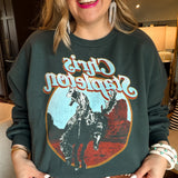 {Daydreamer} Chris Stapelton Horse Oversized Crew Sweatshirt