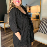 Evie Eyelet Romper - Black