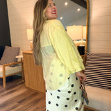 Bold In Bloom Button Down Shirt - Yellow