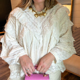 Evermore Ivory Ruffle Top