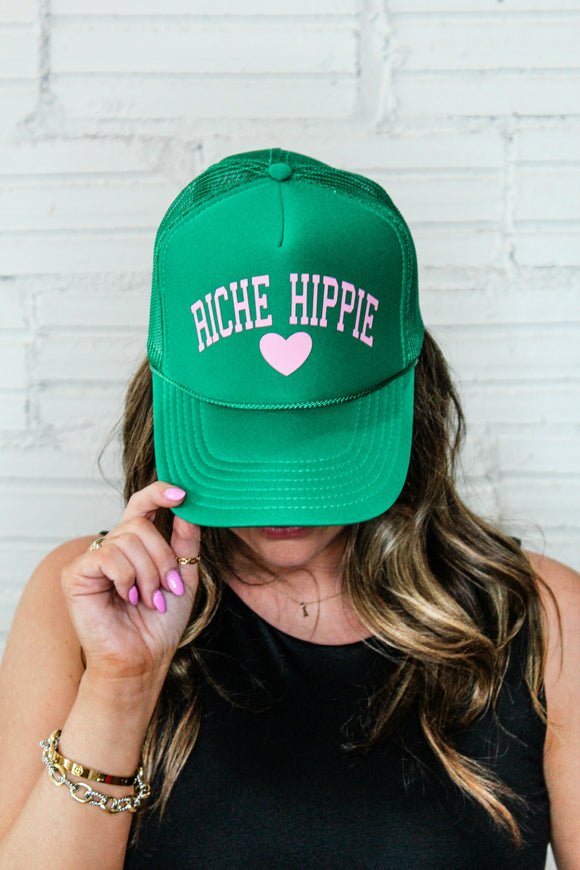 Riche Hippie Trucker Hat- Green