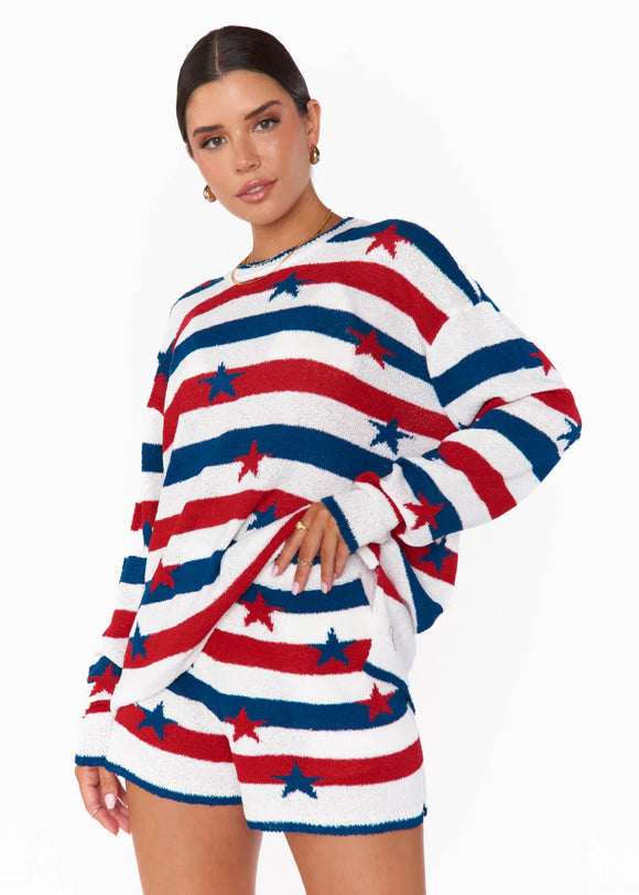 Go To Sweater - Star Spangled Stripe Knit