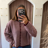 Piper Cardigan - Burgundy + Pink
