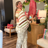 Retro Sherbet Striped Knit Sweater