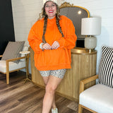 Orange Reversible Mock Neck Sweatshirt