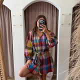 Harbor Plaid Pippa Dress - Rainbow