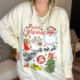 Santa's Sleigh Sweatshirt - Ivory