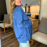 Oxford Blue Striped Button Up Shirt