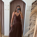 Pictures With You Lace Maxi Dress - Brown