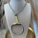 Large Horse Bit Chain Necklace
