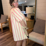 Bayside Stripe Mini Dress - Pink