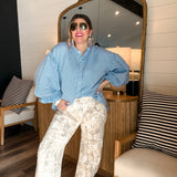 Counting On Camo High Rise Western Barrel Jeans