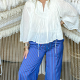 Roller Rink Striped Trousers
