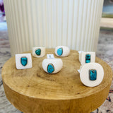 Santa Fe Stone Rings - White