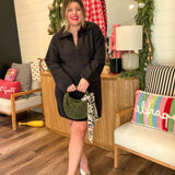 Sophisticated Polo
Sweater Dress - Black