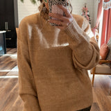 Too Cool Camel Turtleneck Sweater