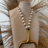 Lux Freshwater Pearl Horse Bit Necklace