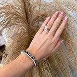Mini Pearl + Grey Bracelet
