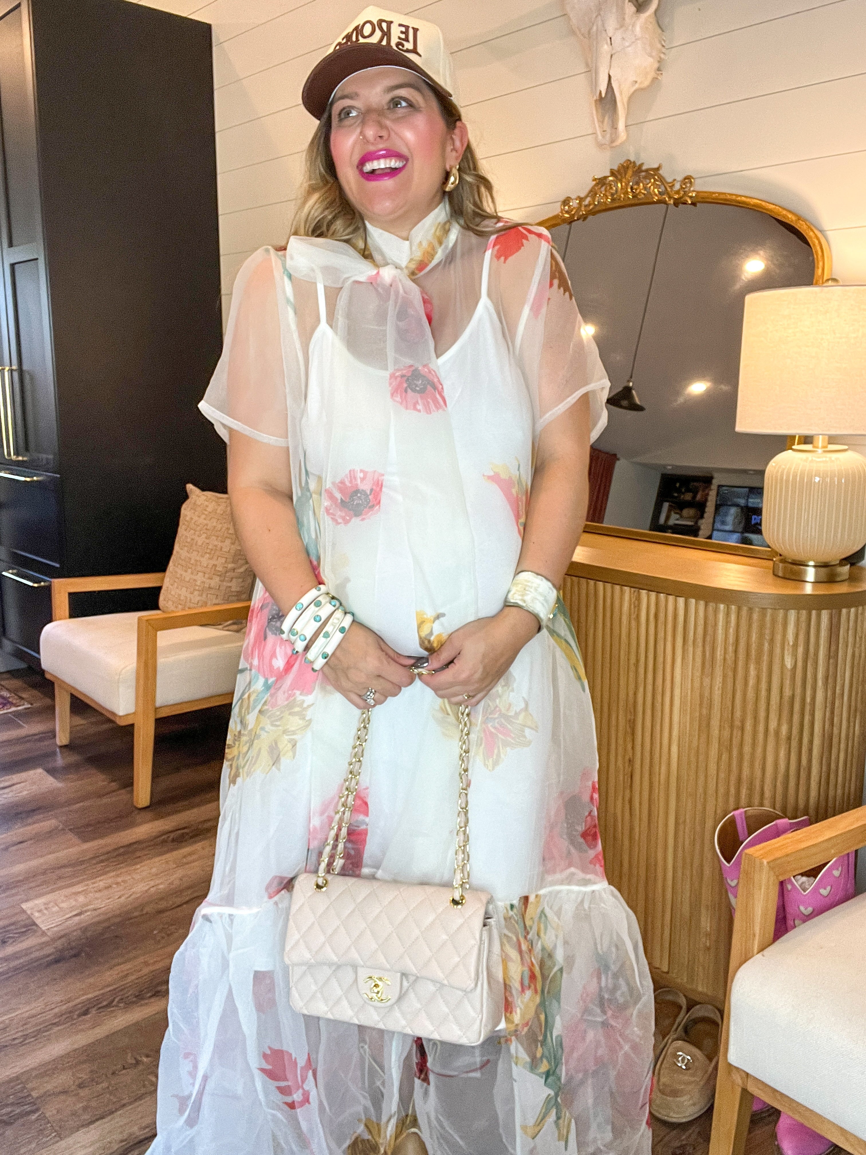Petal Veil Sheer Maxi Dress - Ivory Riche Hippie Petal Veil Sheer Maxi Dress - Ivory Riche Hippie