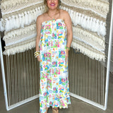 {MUMU} Around The World Maxi Dress - Amalfi Coast Linen