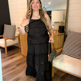 Aspen Linen Maxi Skirt - Black