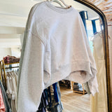 Grey Relaxed Pullover Sweater