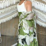 Birds Of A Feather Kimono - Green