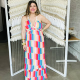 Sunset Carousel Maxi Dress