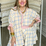Muted Summer Plaid Swing Shorts