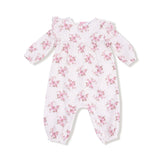 Petal Ruffle Long Sleeve Romper - Belle Rosette Dot