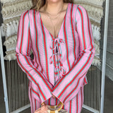 {Mumu} Thrill Tie Top - Porto Stripe