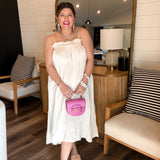 Celine Crinkle Maxi Dress - Ivory