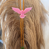 Eagle Bolo Necklace - Pink + Golden Yellow + Olive