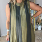 Olive Grove Striped Maxi Dress