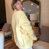 Yellow Reversible Mock Neck Sweatshirt