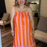 Summer Spritz Striped Maxi Dress