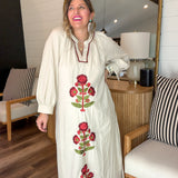 Merry Boho Embroidered Maxi Dress