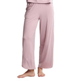 Ultra Soft Jersey Curved Hem Cropped Pant - Teaberry
