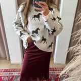 Scalloped Lace Midi Skirt - Burgundy