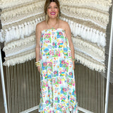 {MUMU} Around The World Maxi Dress - Amalfi Coast Linen