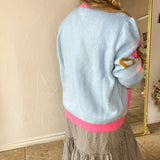Adoro Horse Sherpa Jacket - Pink + Blue