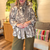 Wild + Free Paisley Blouse Top