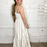 Classic Charm Midi Dress - Oatmeal